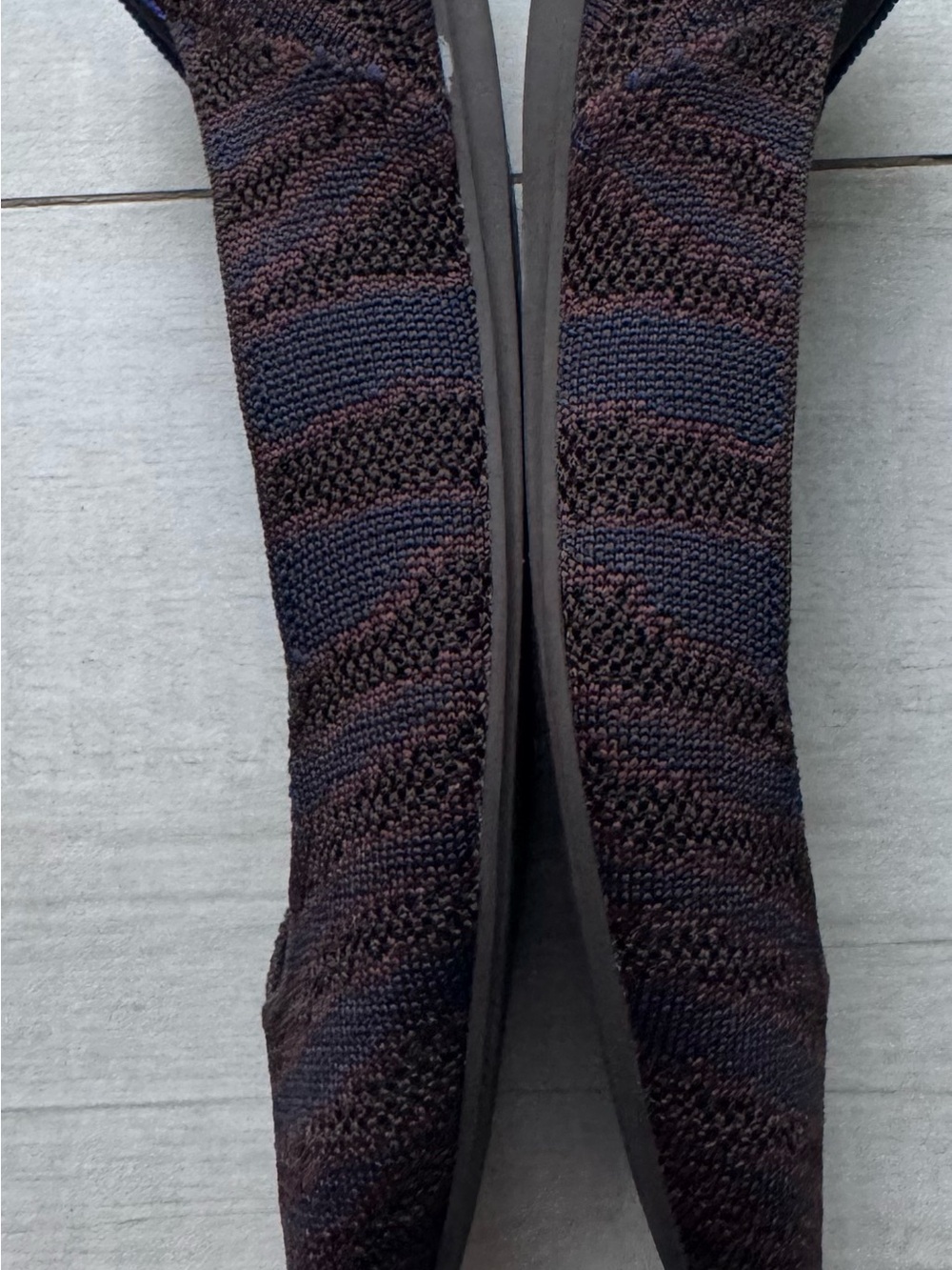 Rothy’s The Flat Sapphire Zebra Knit Ballet Flats Brown Blue Women’s Sz 10.5 - Picture 4 of 5